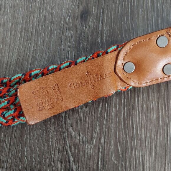 Cole Haan Multicolor Braided Belt Size 38 - Picture 3 of 5